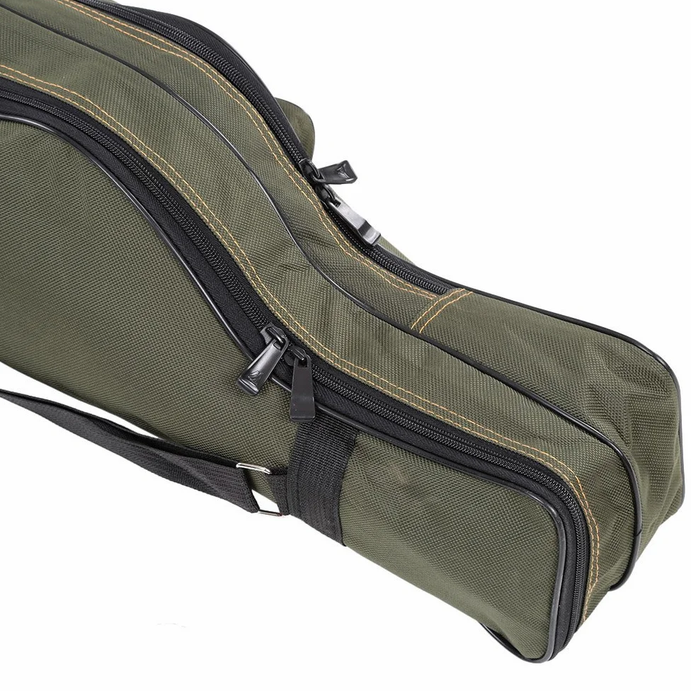 Lixada Sacchetto Canna da Pesca Pieghevole Portatile Rod Trasportatore Canvas Pesca Pole Scomparti Bag Case Attrezzi di Pesca Tackle