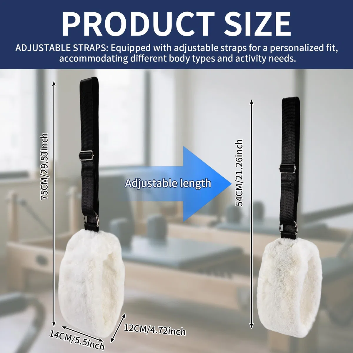 2 cinghie per Pilates Fuzzies, regolabili per Pilates Pilates, polsini in peluche per Pilate Cadillac Reformer, attrezzature per pilate per casa e studio, offrono comfort, stabilità e supporto durante
