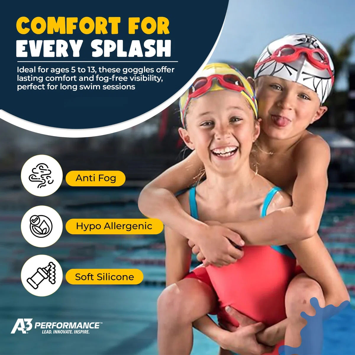 A3 Performance Occhialini da nuoto Flex Youth