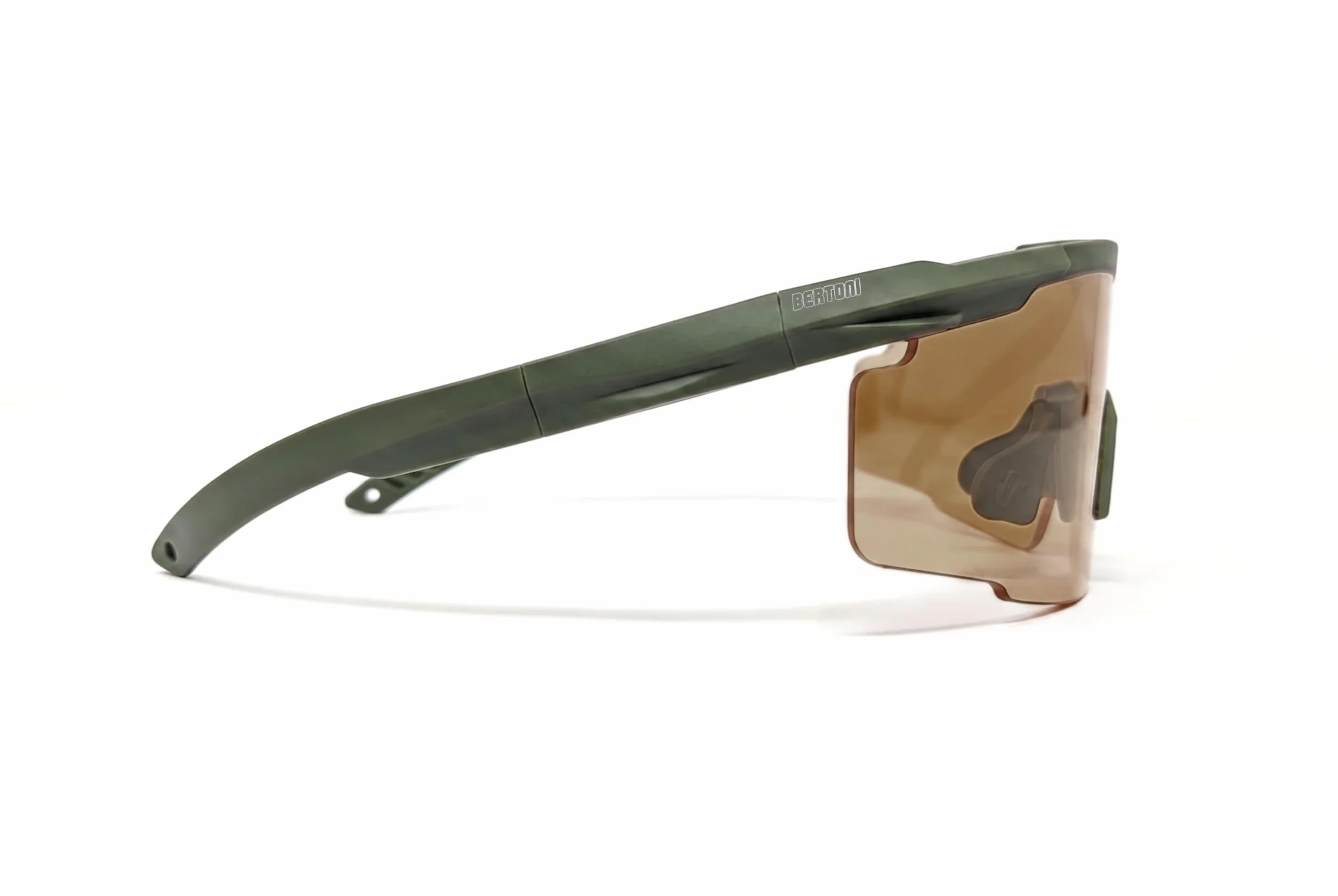 Bertoni Occhiali da Tiro Sportivo Poligono con 4 Lenti Intercambiabili e Clip Accessorio per Lenti da Vista Graduate – SH890N SOS Italy Occhiali Tattici Uomo e Donna per Shooting