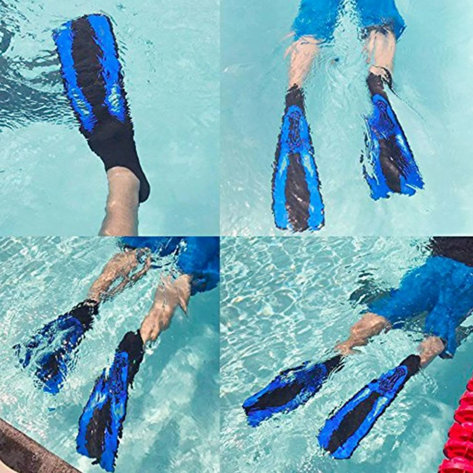 Pinne da snorkeling – con la massima efficienza | Pinne da immersione regolabili | Attrezzatura professionale | Per uomini adulti piscina mare piatto nuoto profondo