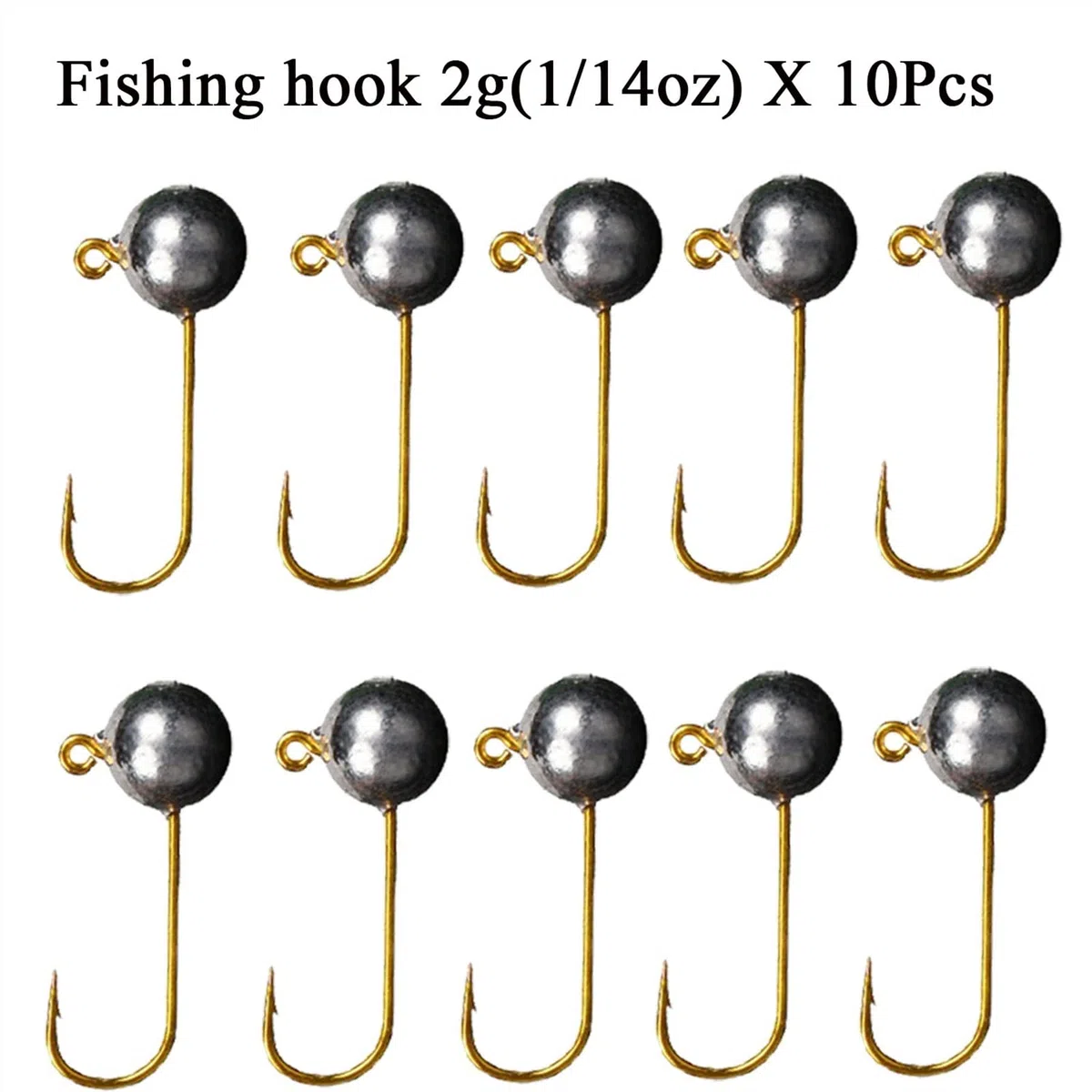 Ami da Pesca 10pcs / lot Micro Jig Head Gancio da pesca 1G-5G Gancio da pesca del ghiaccio Mini manovella Jig Fishhook Accessori morbidi Attrezzatura da pesca Gancio da Pesca ( Color : 2g )