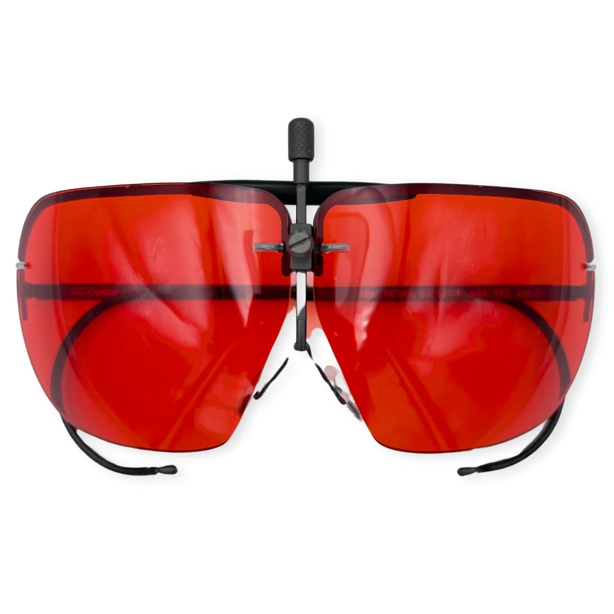 Occhiali da Tiro e Poligono Sportivo mod. Roma con Lenti Colorate ROSSE Intercambiabili Alta Prestazione Made In Italy