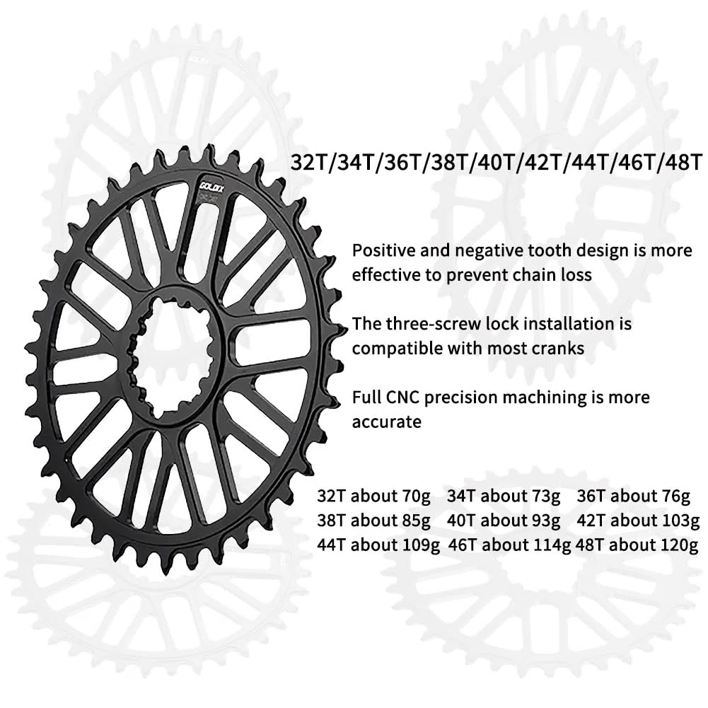 Guarnitura per mountain bike da 170/175 mm, 32-48 denti stretti e larghi, guarnitura scheletrata, bracci pedivella cavi integrati con movimento centrale BSA, adatta a 8-12 velocità, lega di alluminio