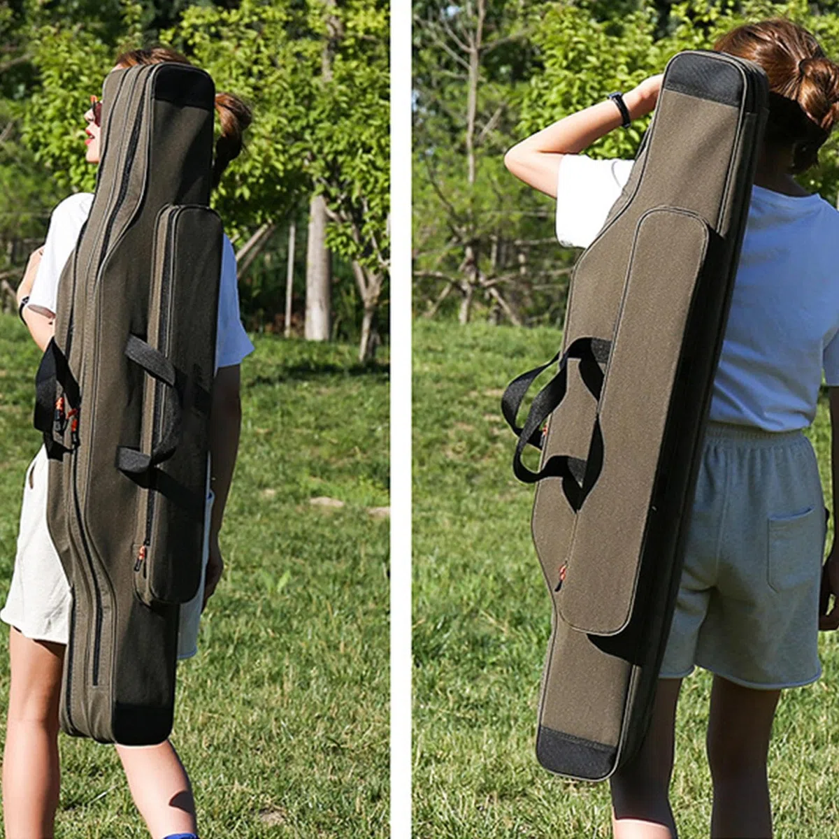 Borsa per canna da pesca, impermeabile, in tela, per esterni, portatile | per uomini, 130 cm., Refer to description, Unisex