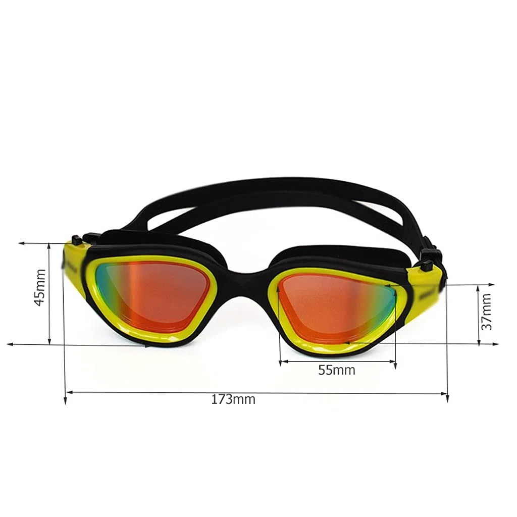 occhialini da nuoto, Lenti protettive Uomo Donna Occhialini da nuoto Occhiali in silicone regolabili impermeabili in piscina