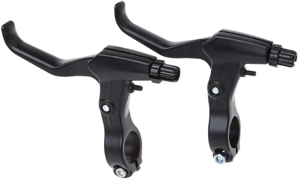 Lega di alluminio MTB Road Bike Leve freno bici fisse 2 pezzi Leva freno bicicletta Cambio Manovella ciclismo Leva freno bicicletta Leve cambio (Colore : Nero) (Nero)