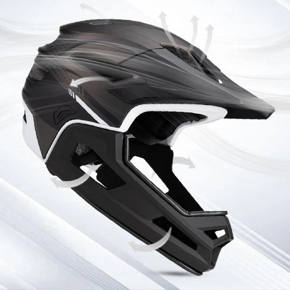 predolo Caschi a 360° da Ciclismo, Casco Integrale da Bici con Mentoniera Staccabile, 56 Cm-62 Cm Circonferenza della Testa Regolabile, Casco da Bicicletta per Pattinaggio E Ciclismo