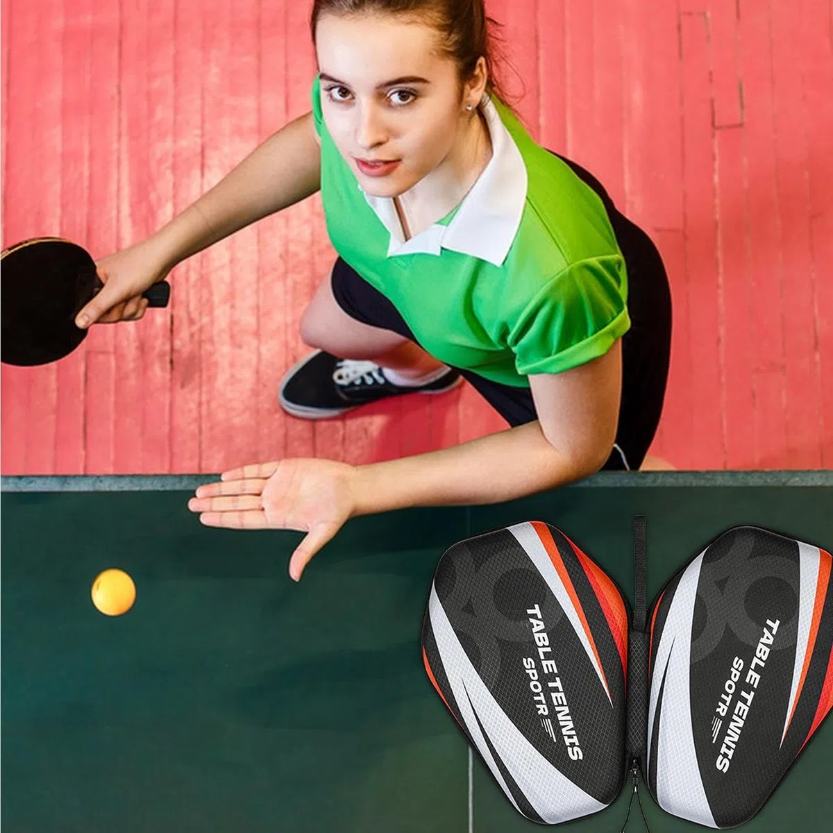 Custodia per racchette da pong, custodia per racchetta da tennis da tavolo, custodia per paddle impermeabile alla polvere, borsa per riporre paddle, organizer per pong stabile per principianti o