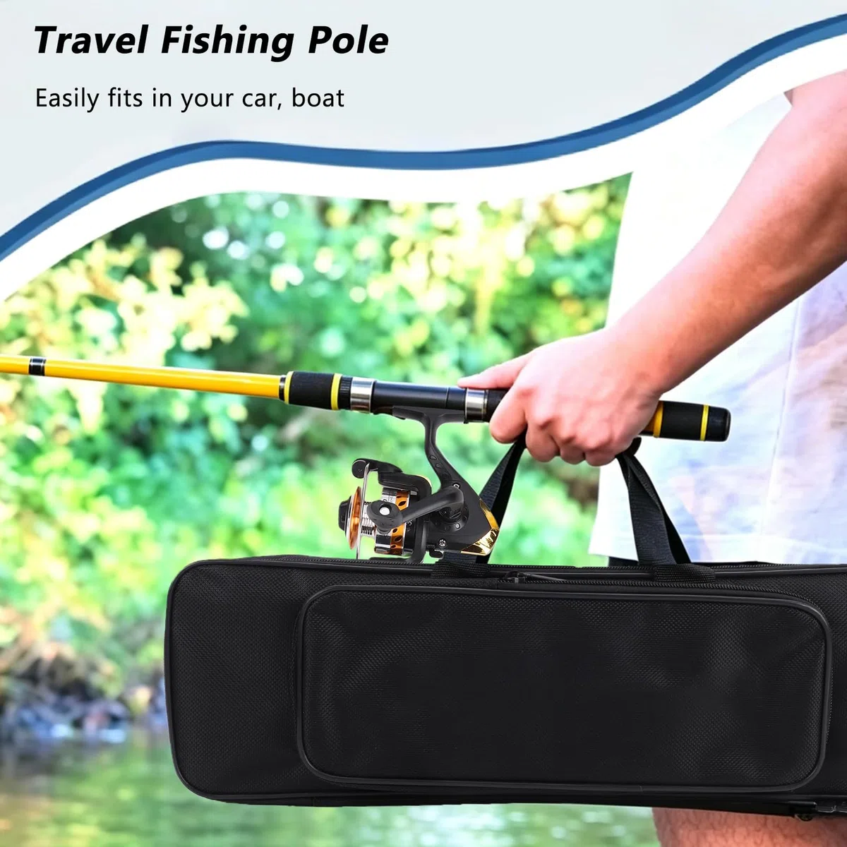 Canna da Pesca Telescopica, Set Combinato di Canne da Pesca, Combinazione Canna e Mulinello, Kit con Mulinelli Spinning, Canne