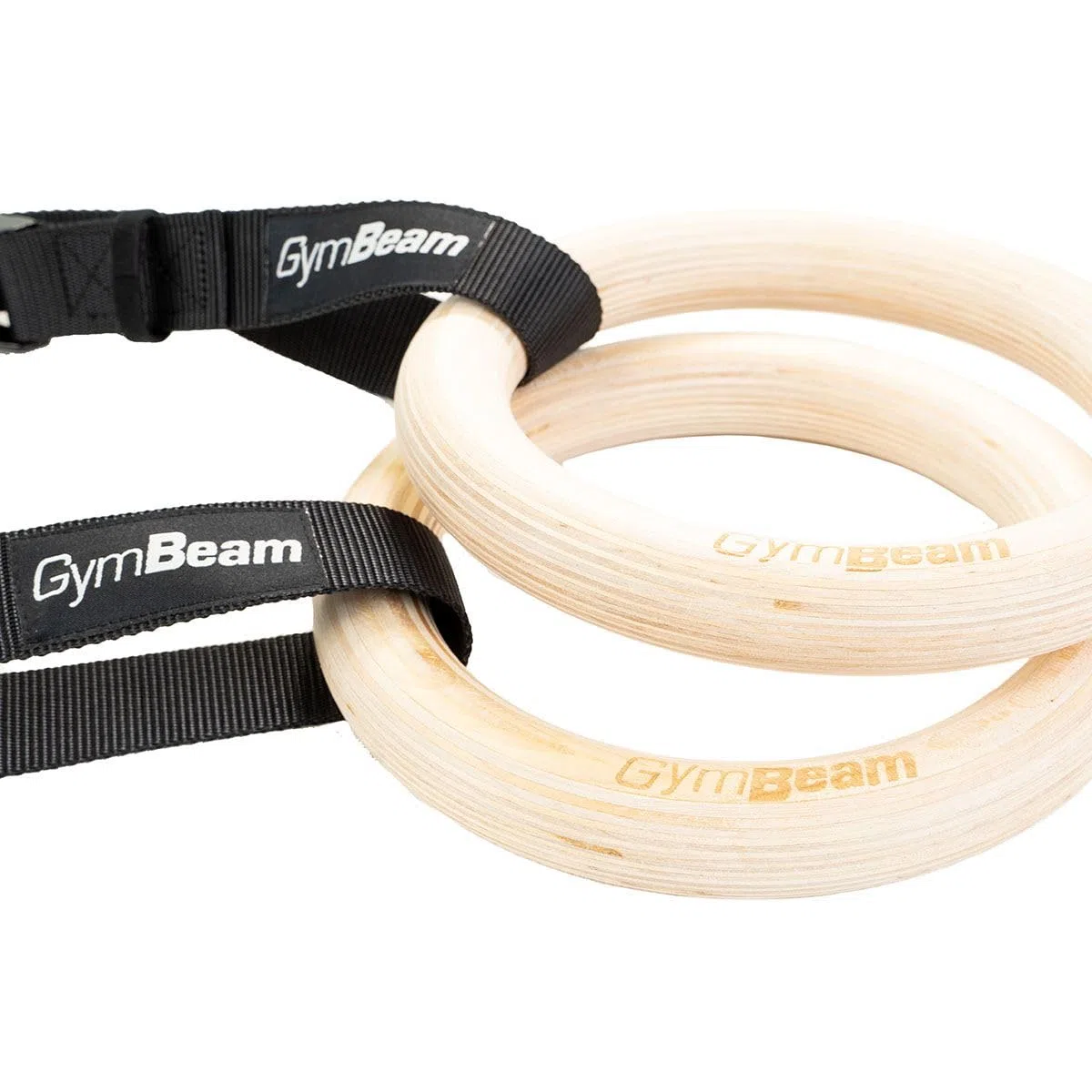 GymBeam Anelli da Ginnastica in Legno, Attrezzo Fitness per Allenamento a Corpo Libero, Accessorio Pratico per Allenamenti a Casa, per Palestra o Allenamenti Outdoor, Diametro 24cm, Spessore 3,2cm