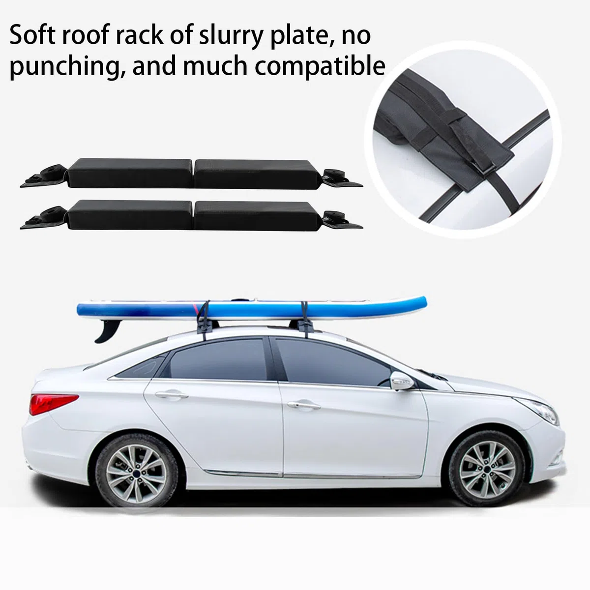 Porta Surf Per Tetto Auto Porta Kayak Per Camper | Accessorio Esterno Senza Foratura Per Furgone Camion Minivan