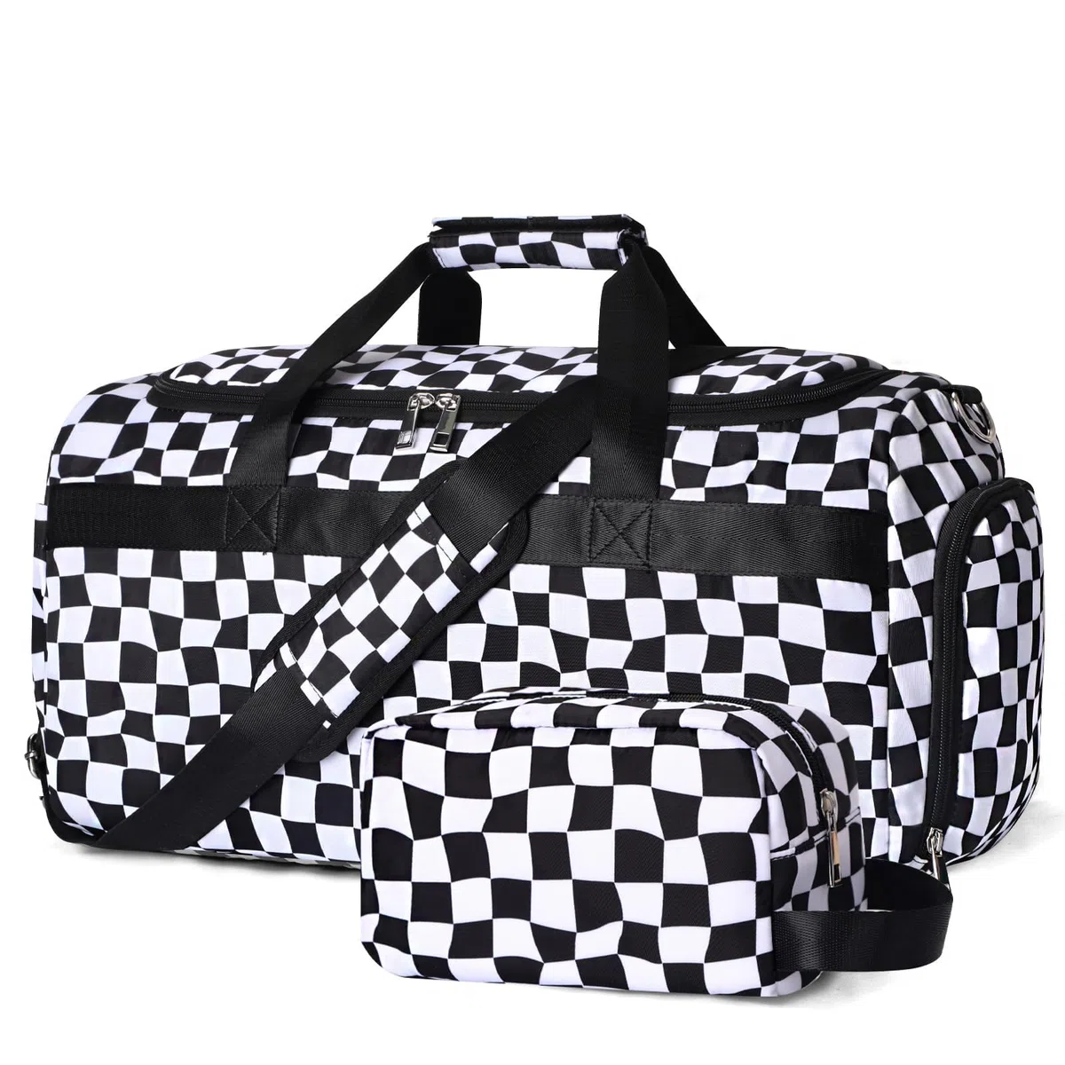 Bosidu Borsa sportiva per uomo e donna, grande borsa da viaggio con scomparto per scarpe e scomparto bagnato, leggera borsa per il weekend, borsa fitness per sport, palestra, viaggi e pernottamenti