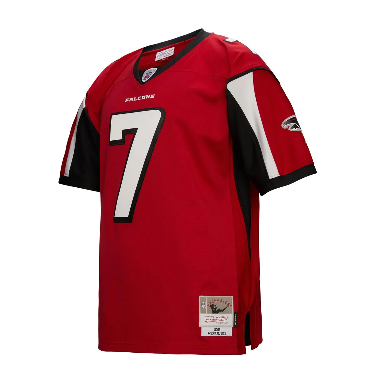 Mitchell & Ness NFL Throwbacks Collection Legacy Jersey Atlanta Falcons 2003 - Michael Vick, American Football, abbigliamento fitness, maglietta sportiva NFL-Merch