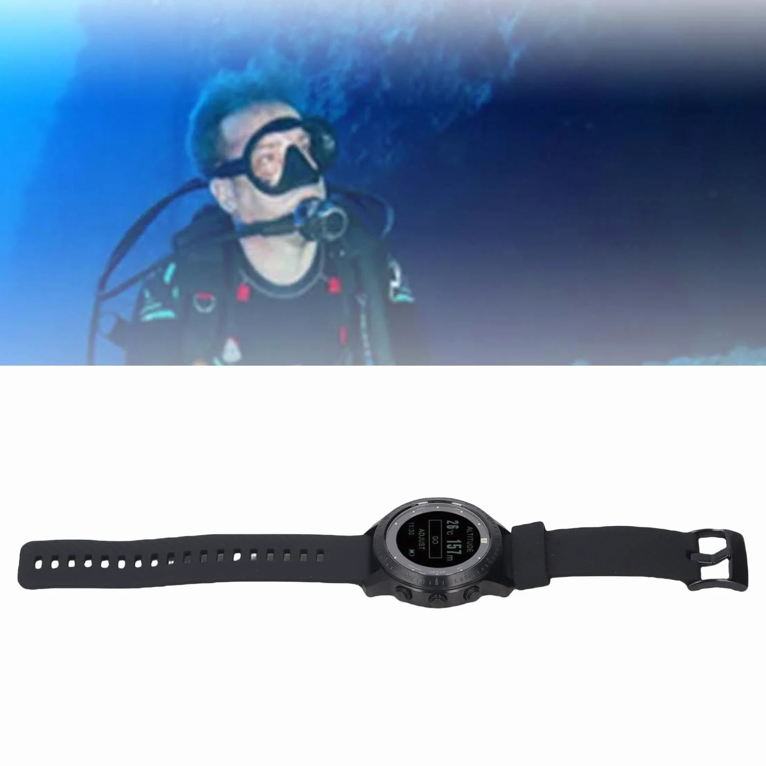 Orologio da Computer Subacqueo Impermeabile Fino a 100 M con Rilevamento delle attività per Appassionati di Immersioni Subacquee e Fitness Schermo da 1,18 Pollici