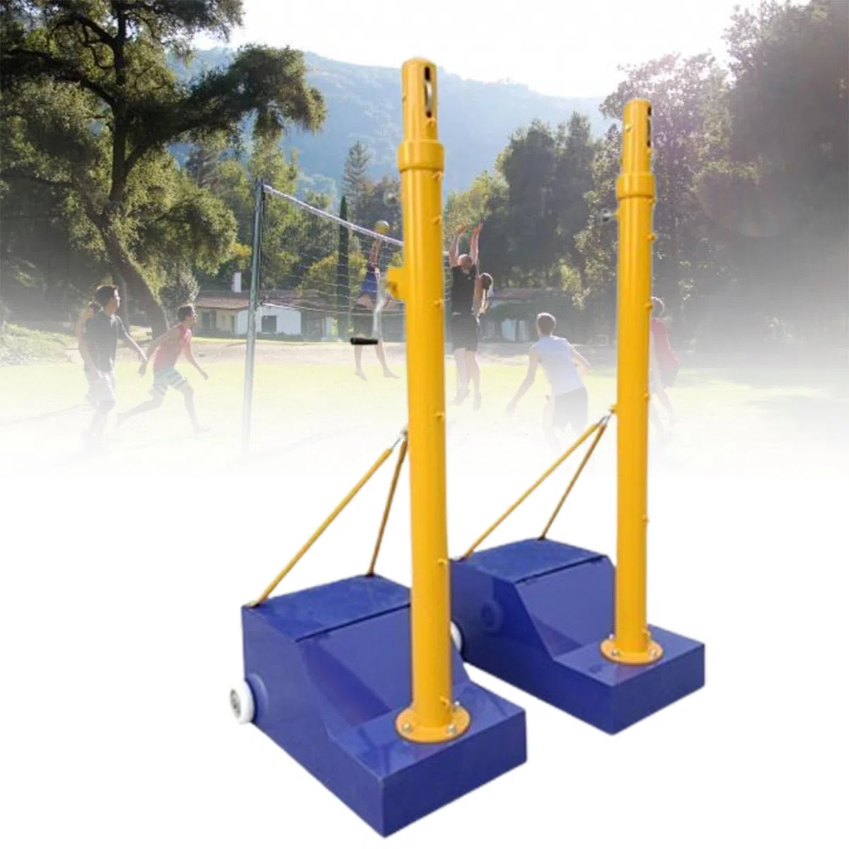 Paletti da pallavolo autoportanti con rete regolabile per allenamento sportivo indoor e outdoor