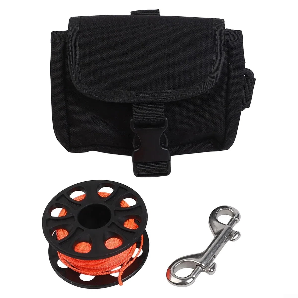 ARA Diving SMB Marker Boa 120X15cm Rosso Nylon Immersione Galleggiante Con Bobina 30M E Snap In Acciaio Inox Per Segnale di Sicurezza Subacquea Strumento di Segnalazione Immersione Tecnica