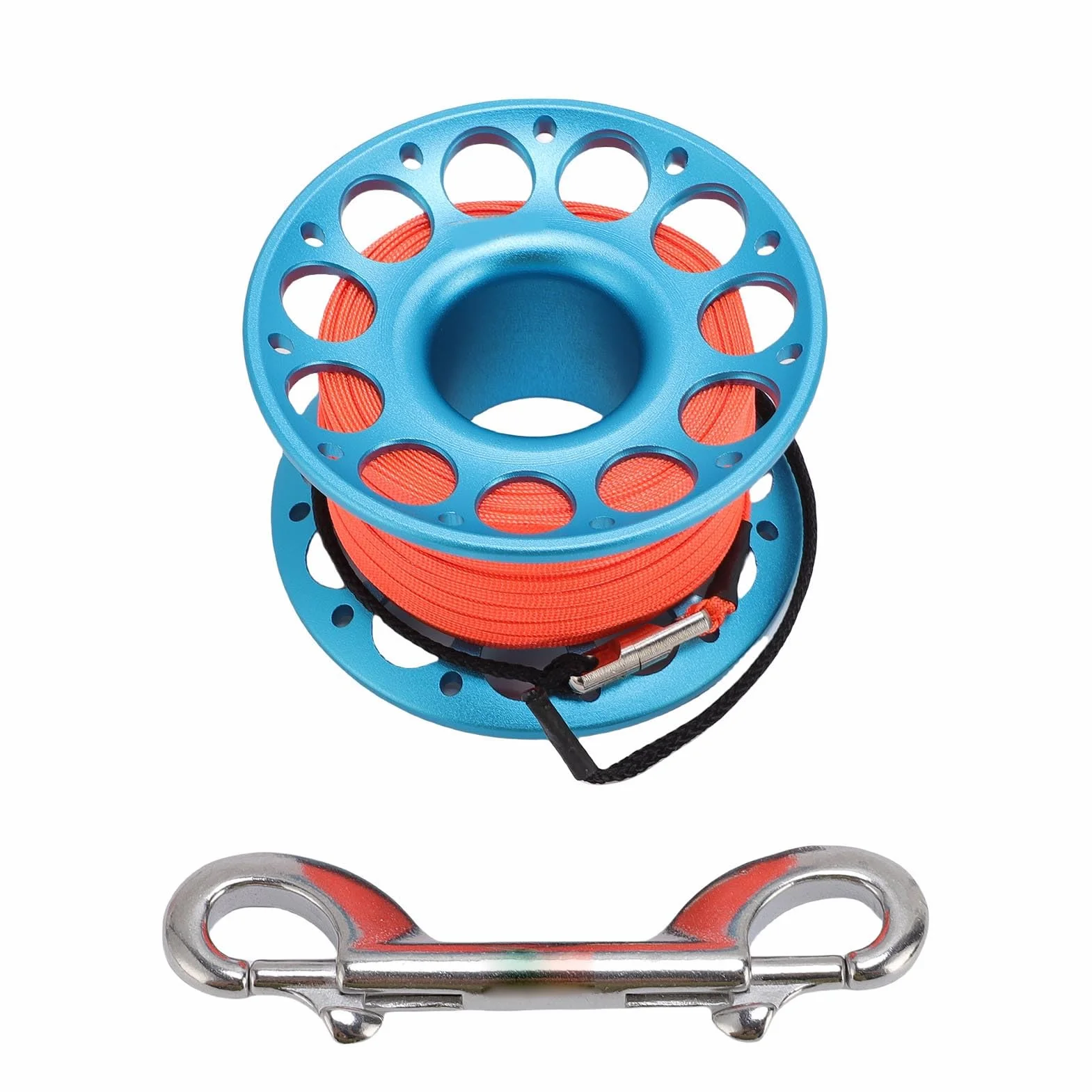 Brrnoo Mulinello da Immersione 30m con Ganci in Acciaio Inox, Alluminio