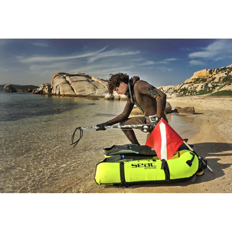 SEAC Alga, Giacca con Cappuccio da 3 mm e 5 mm per la Pesca Subacquea | Muta Umida in Due Pezzi in Neoprene Mimetico Spaccato Stretch