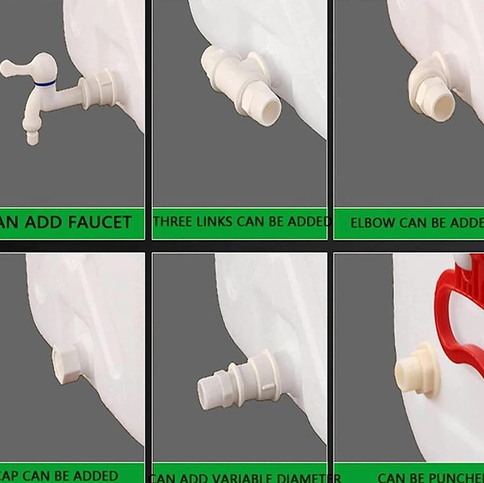 Serbatoio dell'Acqua Stoccaggio L'irrigazione Grandi Dimensioni Bianco, Campeggio Auto Portatile, Plastica Acqua Pura