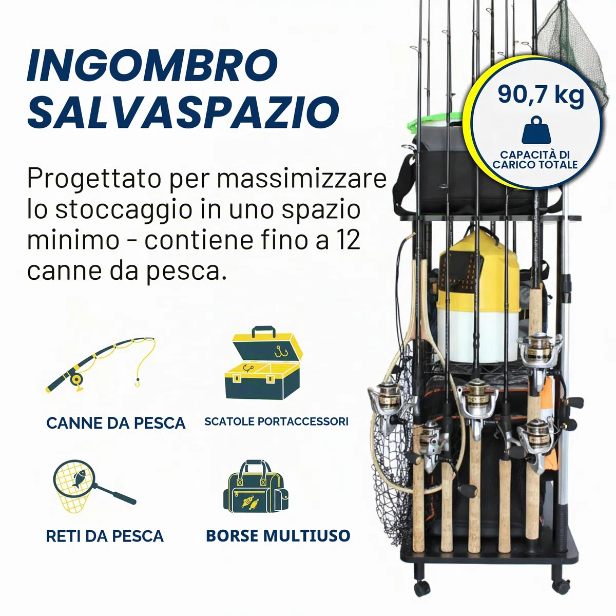 Rush Creek Creations - Supporto per canna da pesca e attrezzi