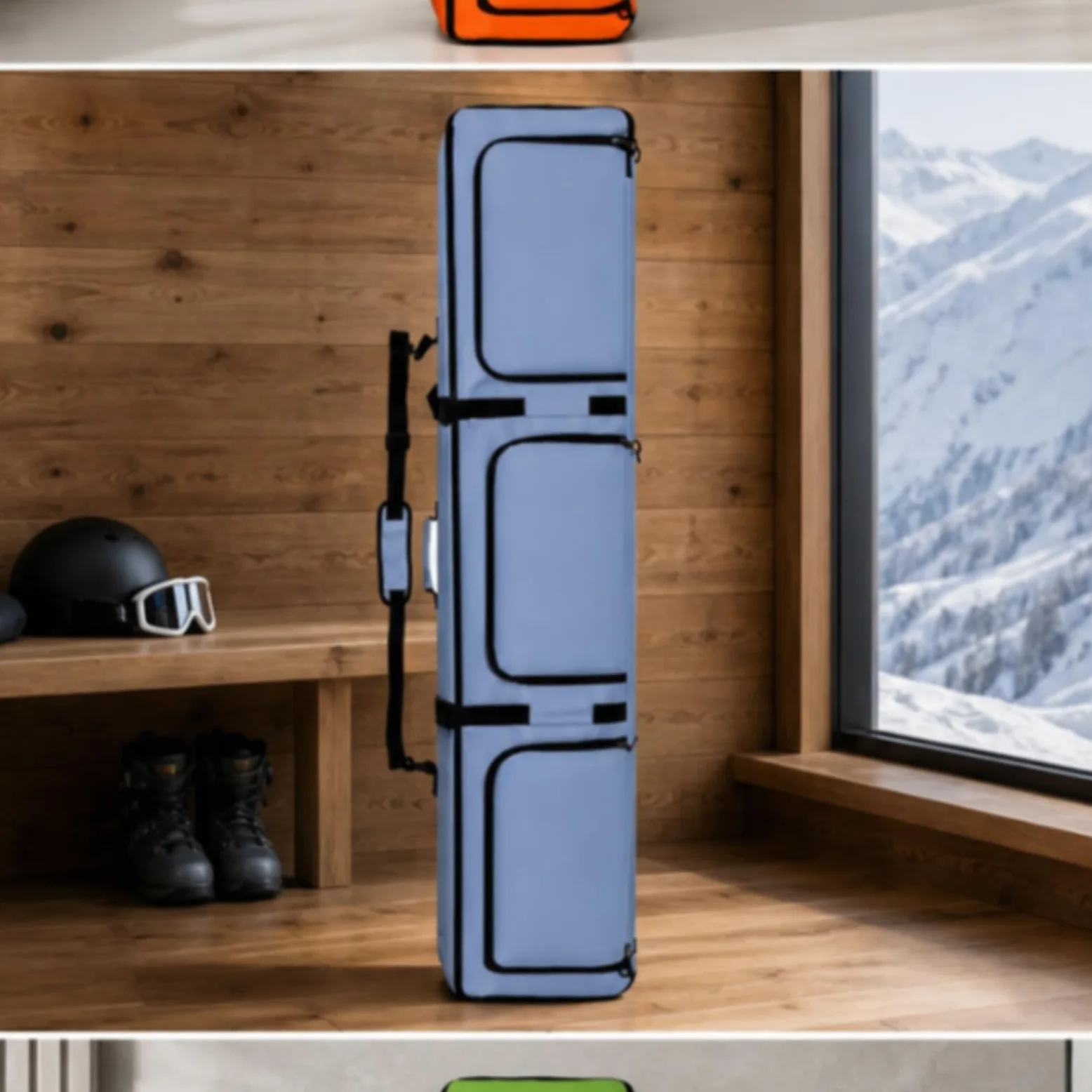 Borsa con Ruote Borsa Porta Borsa Snowboard Borsa Attrezzatura con Scomparti Separati per Tavole E Accessori con Ruote