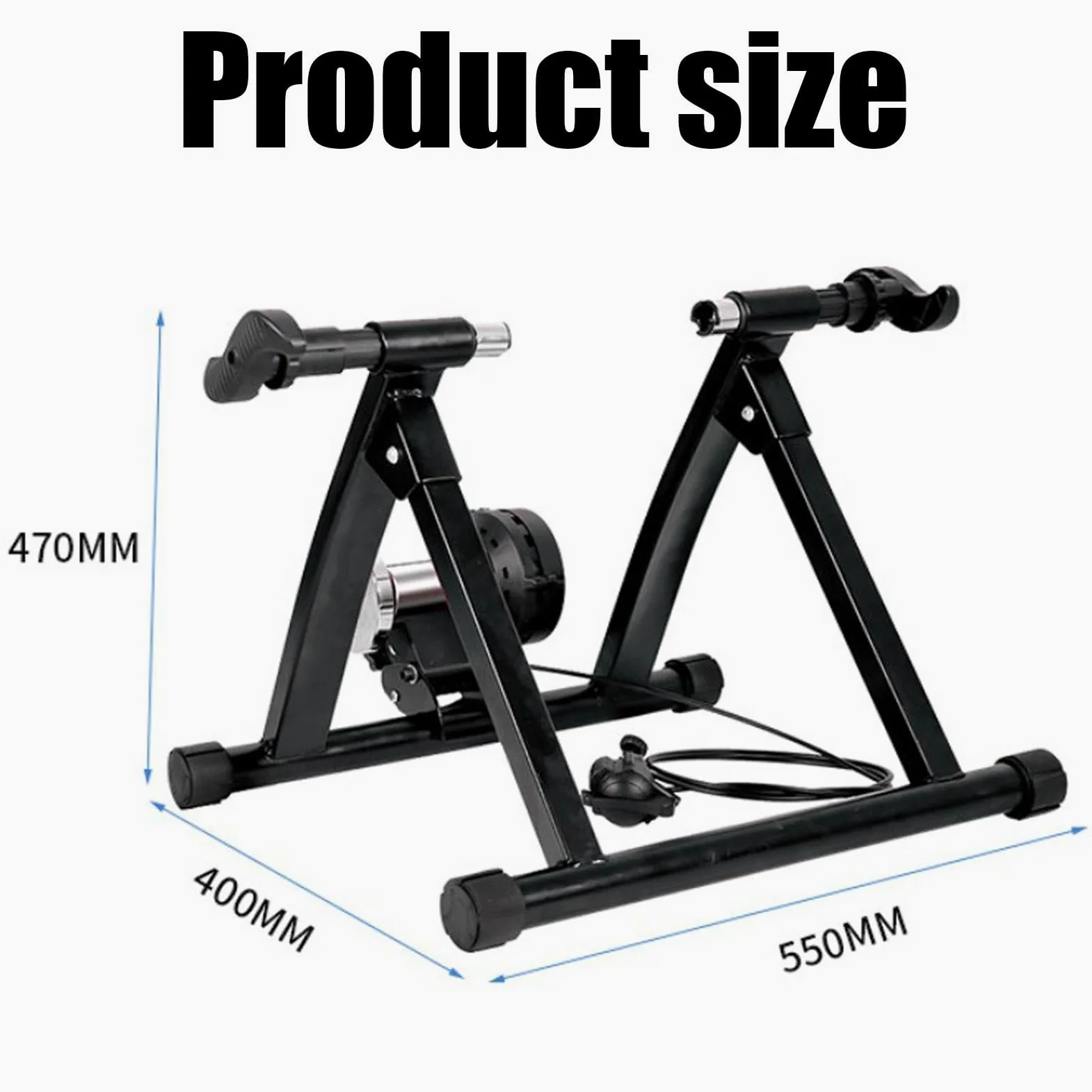 Rullo Trainer Pieghevole Bicicletta 6 velocità,Cerchi da 26-29,Rullo per Allenamento in Bicicletta,Supporto Magnetico per Esercizi in Bicicletta