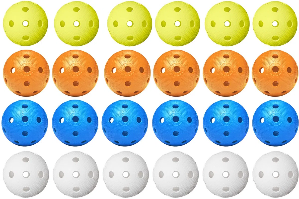 FAT PIPE Floorball Unihockey - Set da 24 palline da allenamento con certificazione IFF per la qualità testata