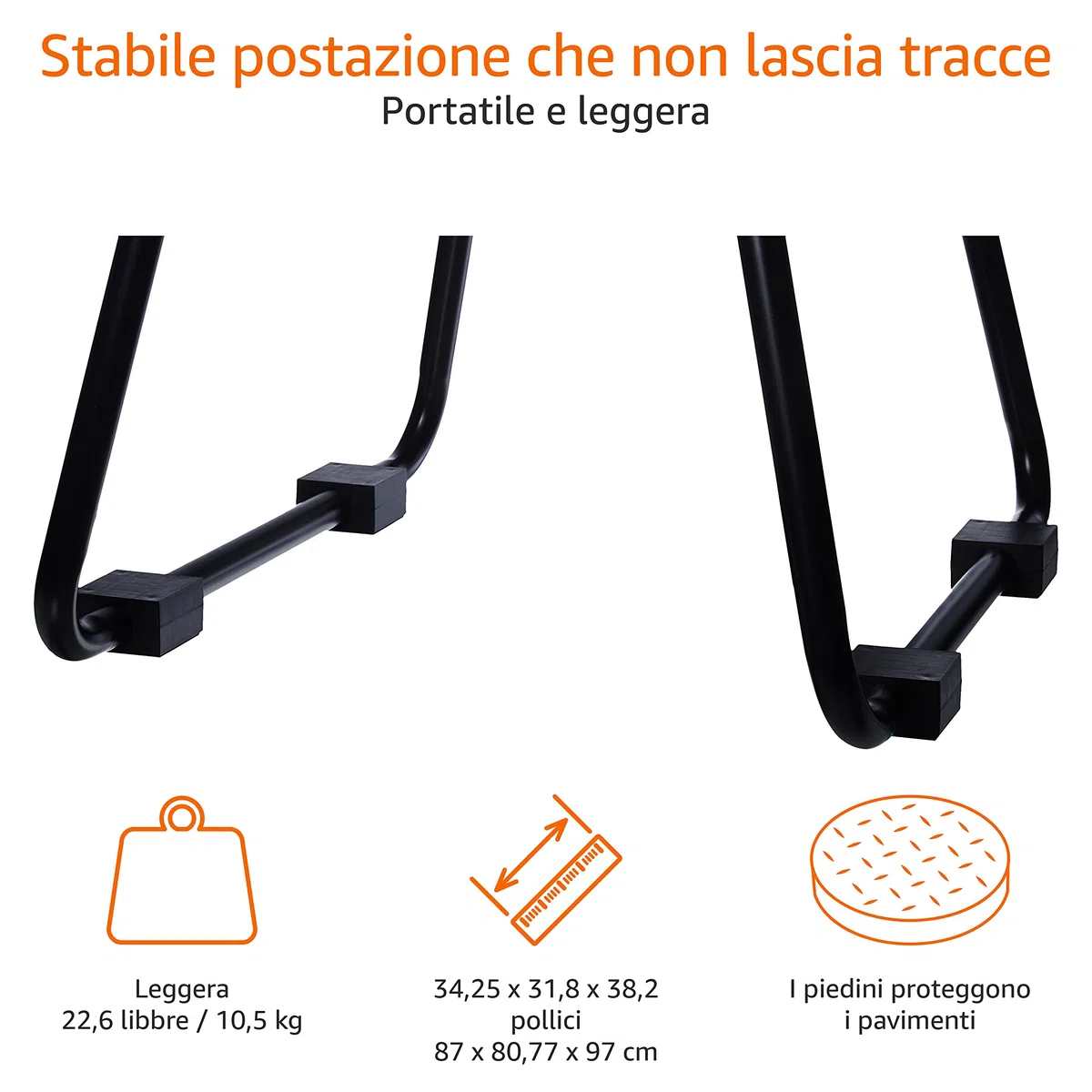 Amazon Basics Dip Barra fitness - 87 x 82,5 x 97,5 cm, nero