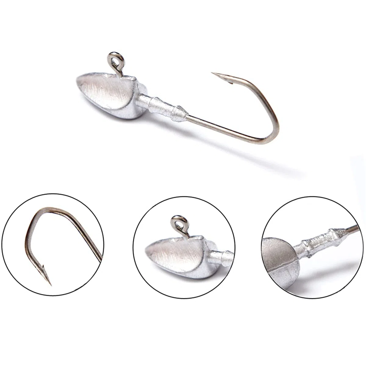 Amo da pesca 20 pezzi in acciaio ad alta carbonio in acciaio marino barca pesca triangolo testa ganci da pesca jig gancio gancio gancio barretta specifiche 3.5G / 5G / 7G / 10G / 14G / 20G / 20G Ami d