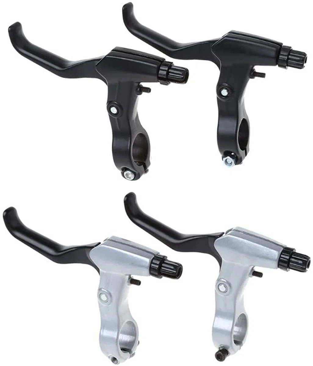 Lega di alluminio MTB Road Bike Leve freno bici fisse 2 pezzi Leva freno bicicletta Cambio Manovella ciclismo Leva freno bicicletta Leve cambio (Colore : Nero) (Nero)
