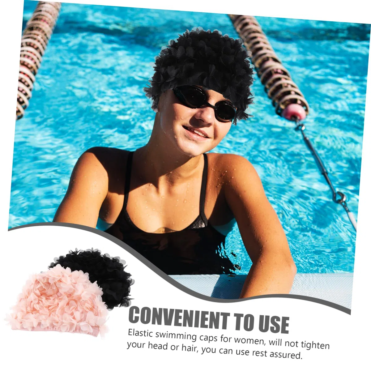 Toyvian 2 Cuffietta per con Design e Traspirante per Piscina Rosa Esperienza Piacevole Attrito