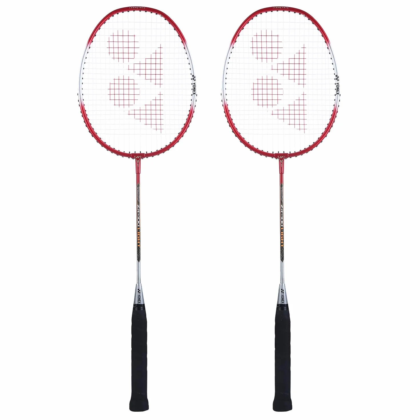 Yonex ZR 100 - Racchetta da badminton leggera in alluminio con copertura completa, set da 2 pezzi, prodotta in India