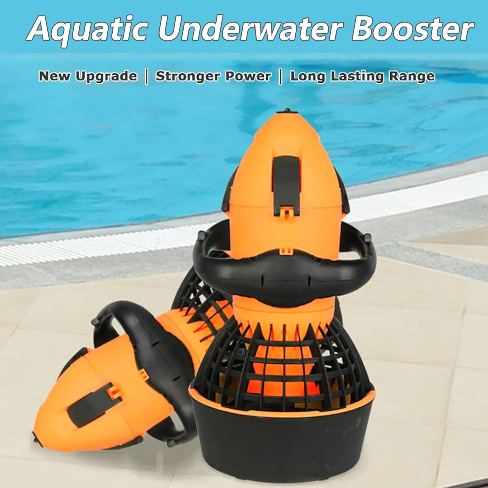 Elica Subacquea, Scooter subacqueo 500W a Doppia velocità, elica per Piscina, Bici elettrica Subacquea per Piscina, Attrezzatura Sportiva per Nuoto, Immersioni, Snorkeling, Mare