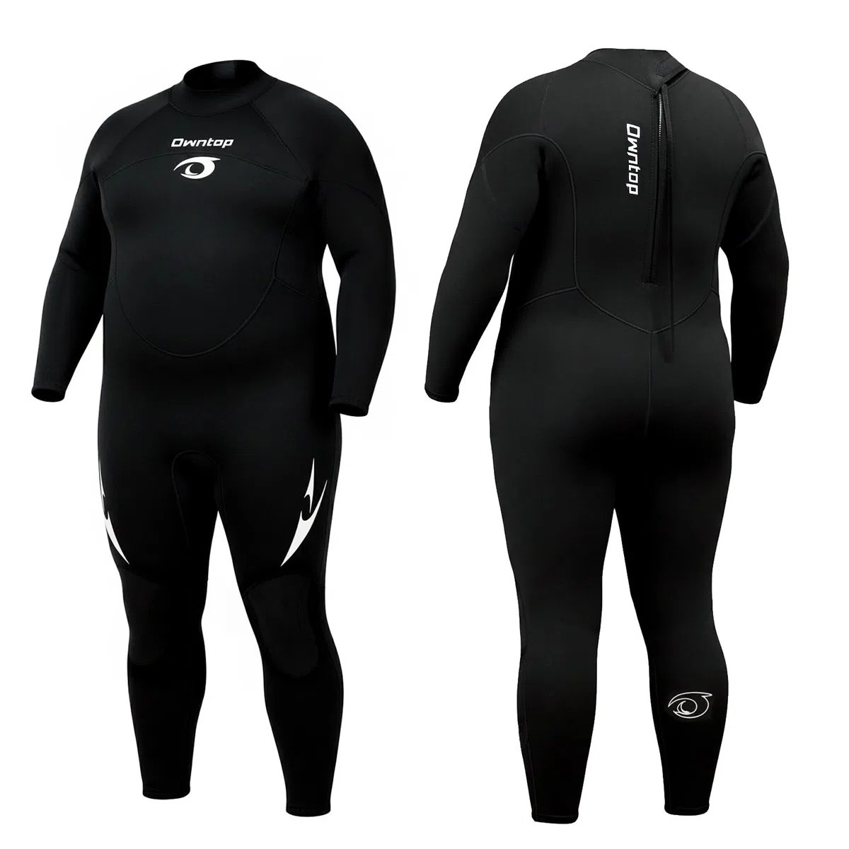Owntop Muta da uomo e donna, in neoprene da 3/2 mm, con cerniera posteriore, per immersioni in acqua fredda, surf
