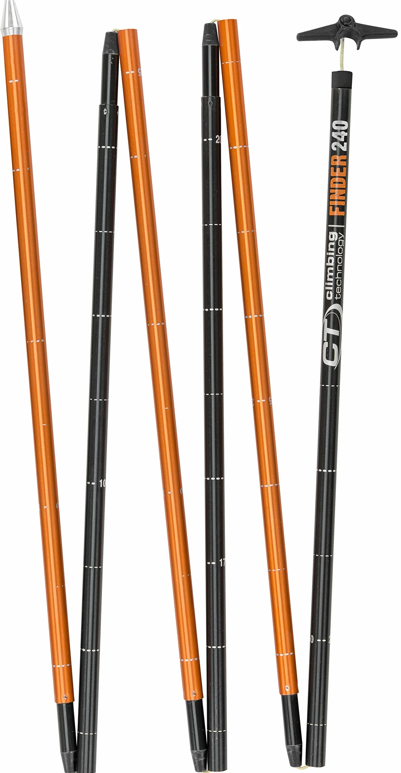 Climbing Technology Probe Finder 240 2I80906CTSTD Sonda da Valanga, Nero/Arancio, Taglia Unica