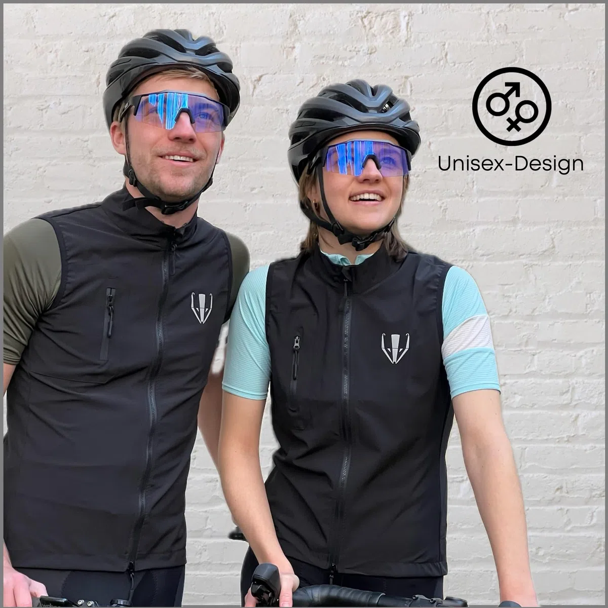 DACHS Occhiali da sole monocromatici unisex – UV400 occhiali da ciclismo auto-tonici – lenti rosse/blu