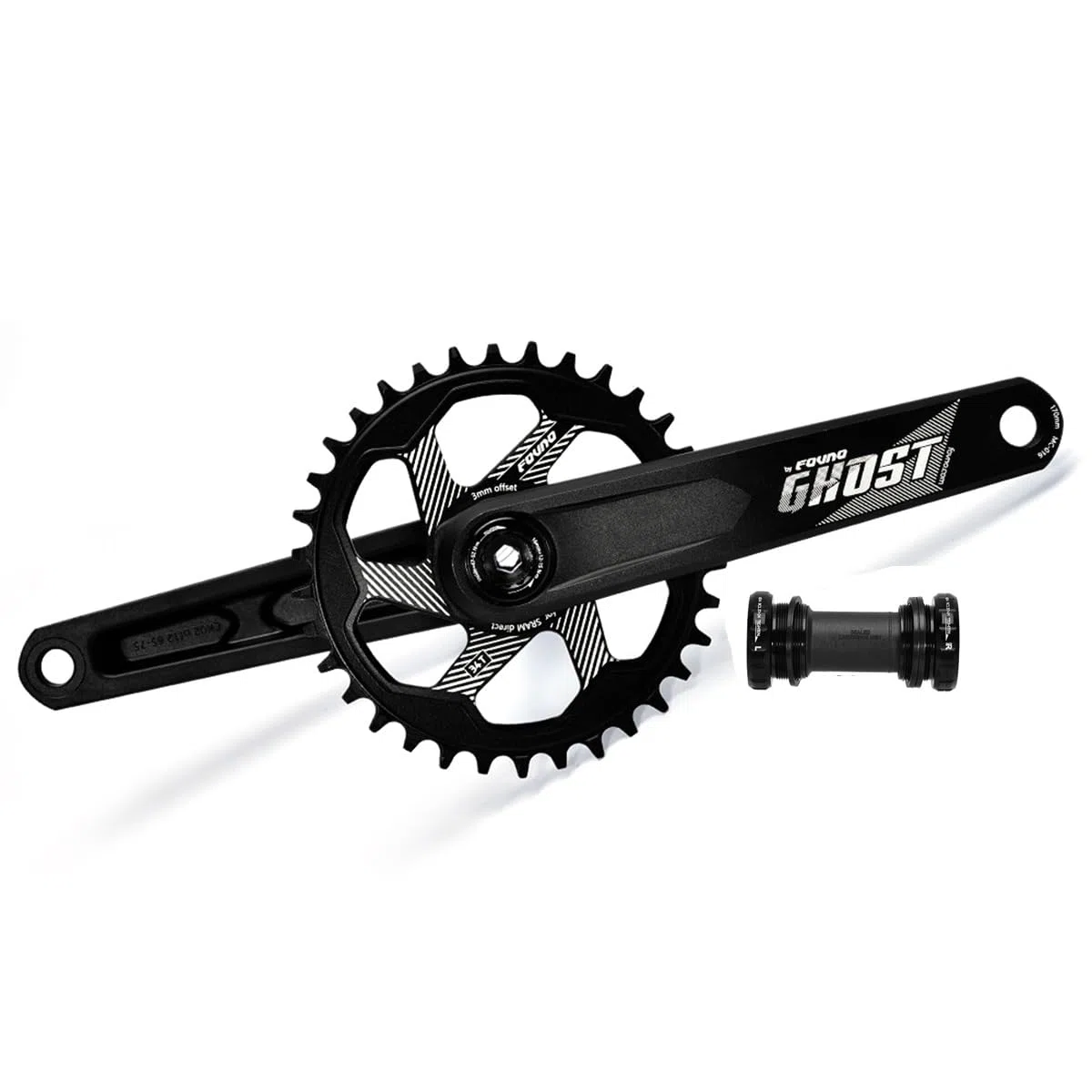 Guarnitura Integrata Cava GXP per Mountain Bike, 170 mm, 175 mm, da 30 a 36 Denti, Corona Singola, in Lega CNC, per 8 e 12 velocità.