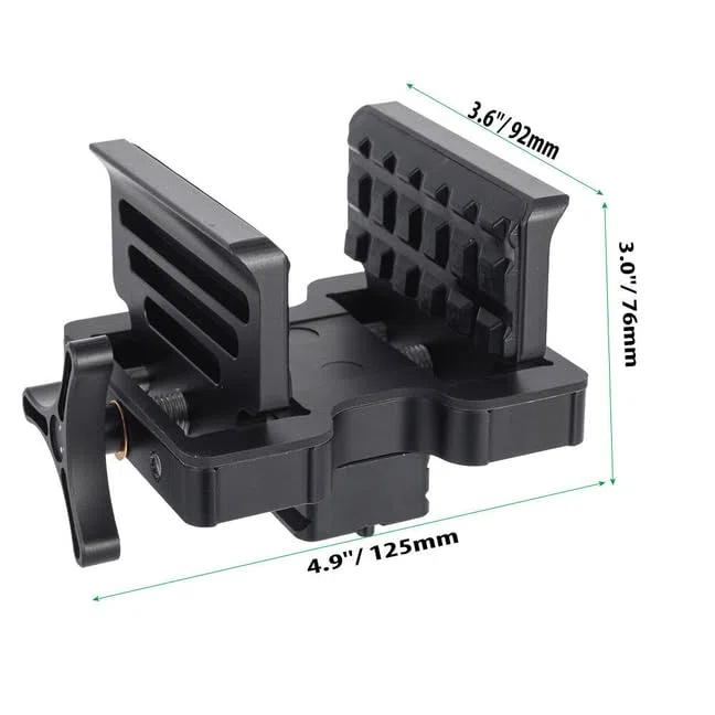 Arca-Swiss Testa Morsa porta fucile per treppiede 1/4" & 3/8" Supporto da tiro, Testina universale morsetto carabina per bastoni e treppiedi