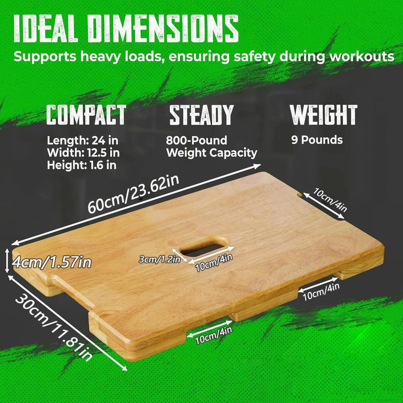 Tavola Fitness In Legno Portatile Regolabile Antiscivolo Robusta | Pedana Per Piedi Con Fascia Di Resistenza Allenamento Robusto Stretching Flessibilità Recupero Casa Ufficio Yoga Pilates