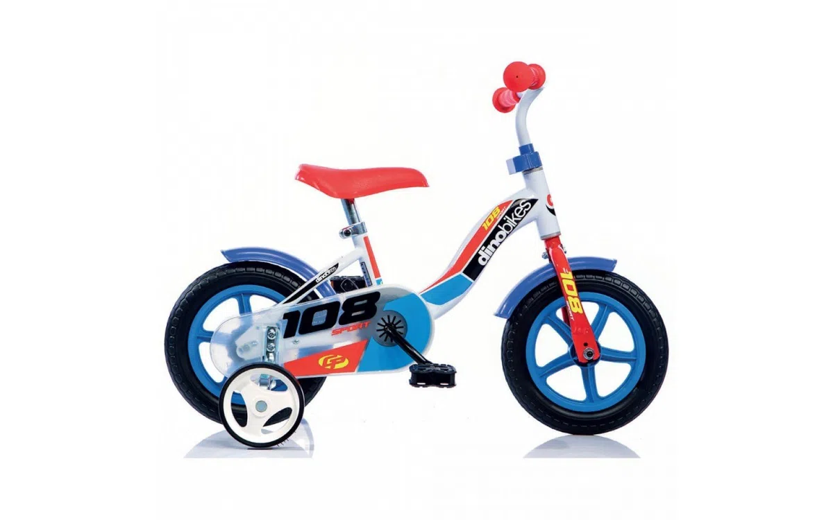 Dino Bikes Bicicletta Bambino 10 pollici Bianco e Blu