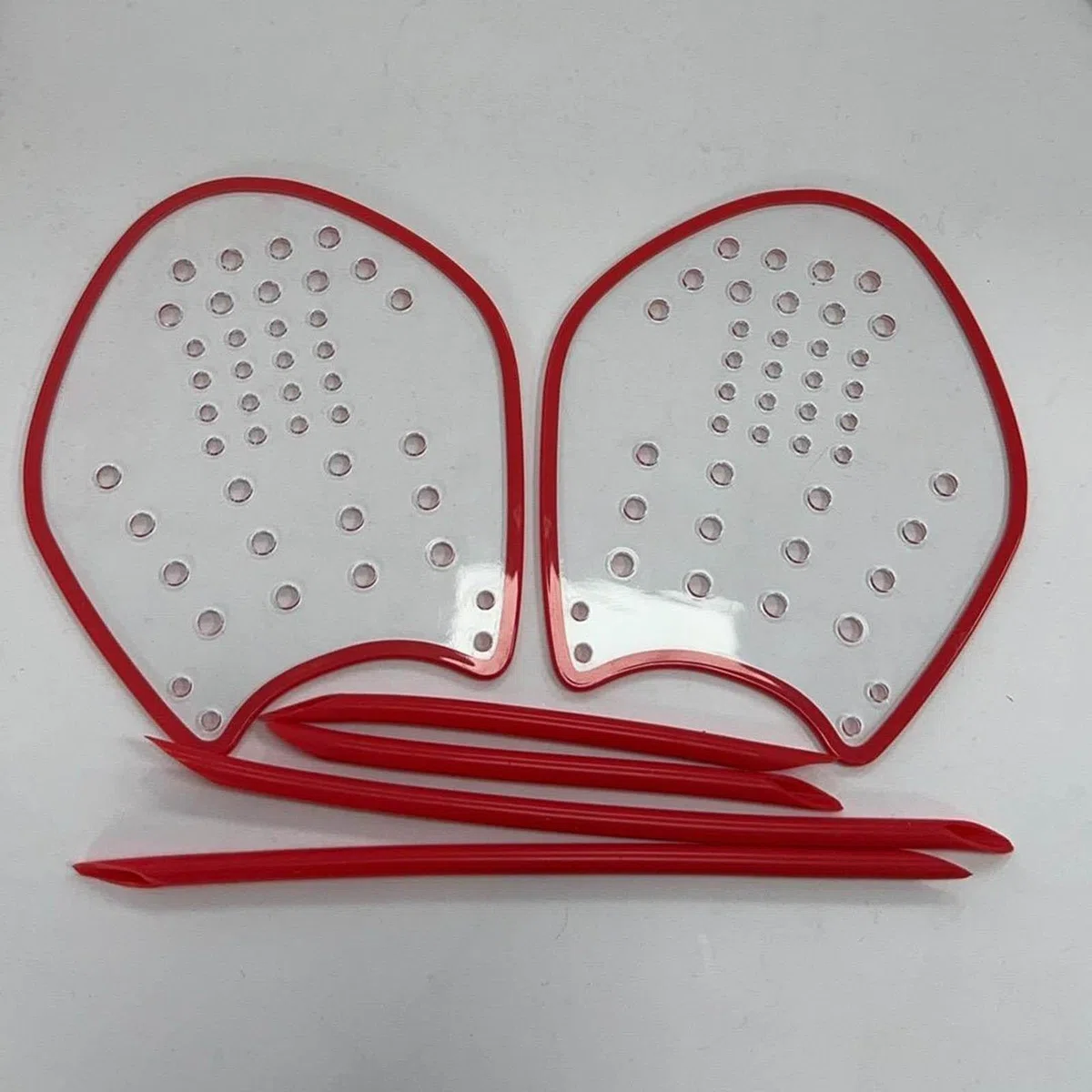 Milageto 2 Pezzi Palette Nuoto Palette per Allenamento Nuoto Paletta Ergonomica PC Silicone con Ottima Aderenza E Fori Accessorio per Incrementare velocità