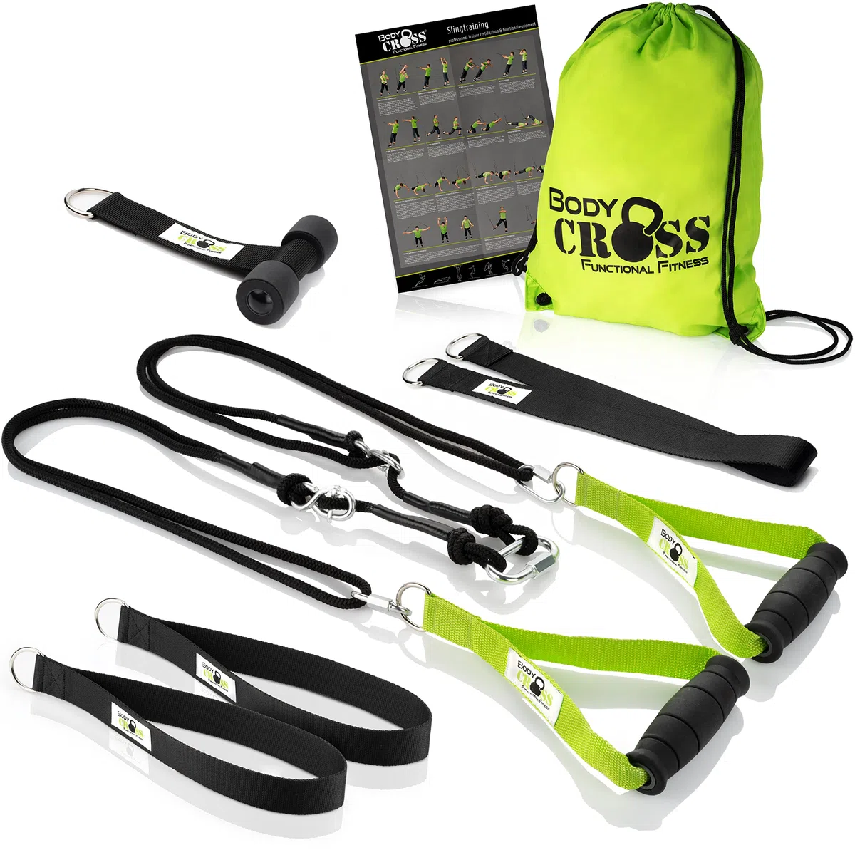 BodyCROSS Premium Original Sling Trainer – kit allenamento sospensione Professionale Completo | Alta Qualità Tedesca | Garanzia 10 Anni