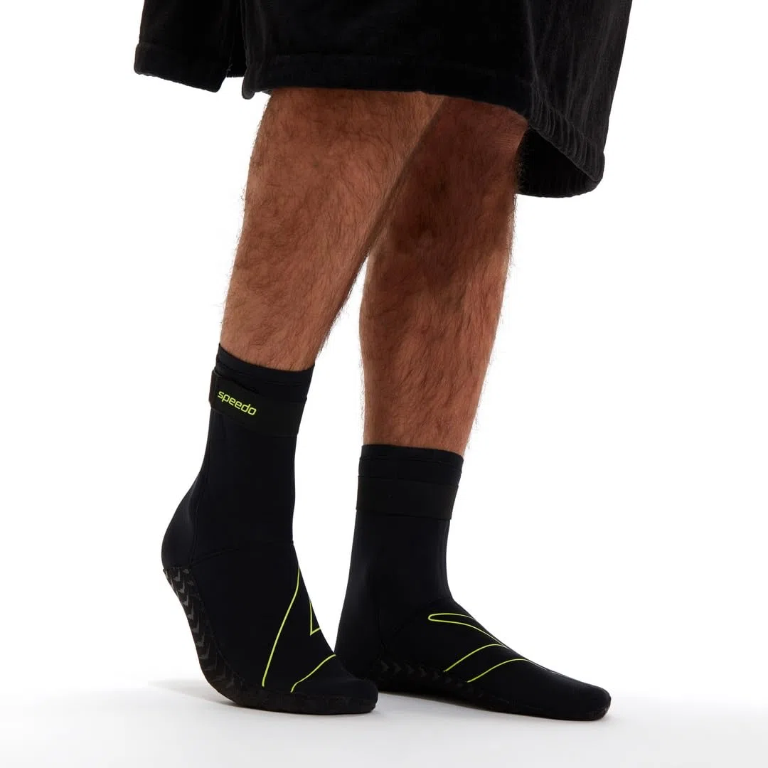 Speedo Adult Swim Socks Black/Yellow Calzini per nuoto Unisex - Adulto (Pacco da 1)