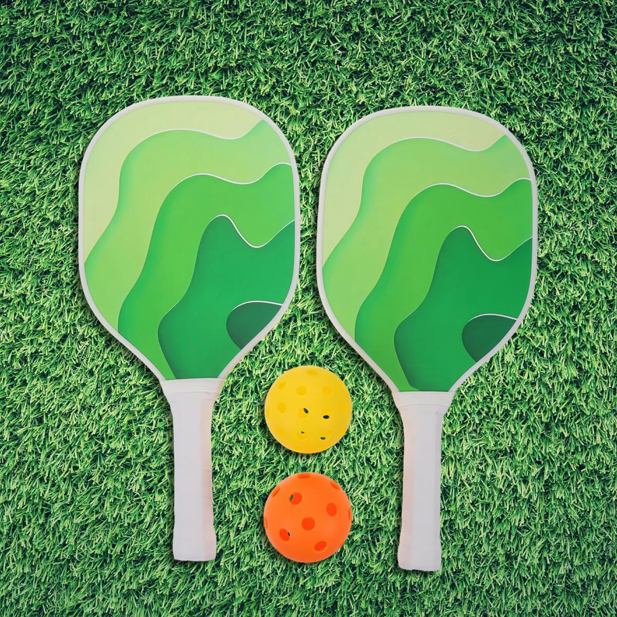 Kisangel Racchetta da Pickleball in Legno per Principianti e Professionisti | Palle e Borsa Inclusi, Attività Indoor e Travel, Controllo Bilanciato e Struttura Sottile