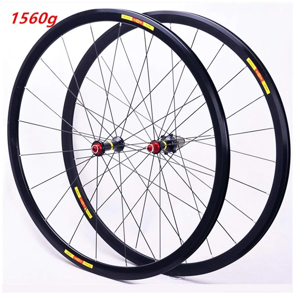 Ruote Set di Ruote per Bici da Strada 700c Ruota Anteriore E Posteriore per Bicicletta da 28 Pollici Cerchio in Lega A Doppia Parete 30mm Freno C/V 8-11 velocità QR 1560g