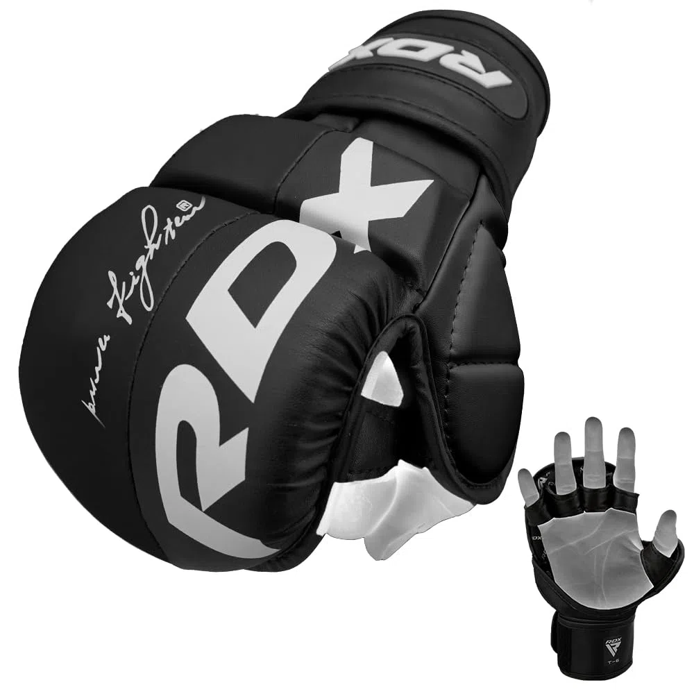 RDX Guanto Sparing guanti uomo, guanti da combattimento per arti marziali, muay thai, mma, kickboxing, palmo aperto ventilato per mma grappling