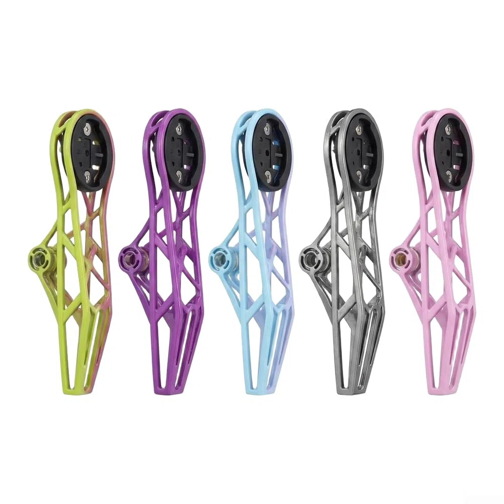 Supporto aerodinamico per manubrio bici Garmin per wahoo Computer Aerodinamico (Titanio) | Design cavo aerodinamico, riduce al minimo la resistenza al vento, riduce il rumore, guida fluida, bici da strada ottimizzata