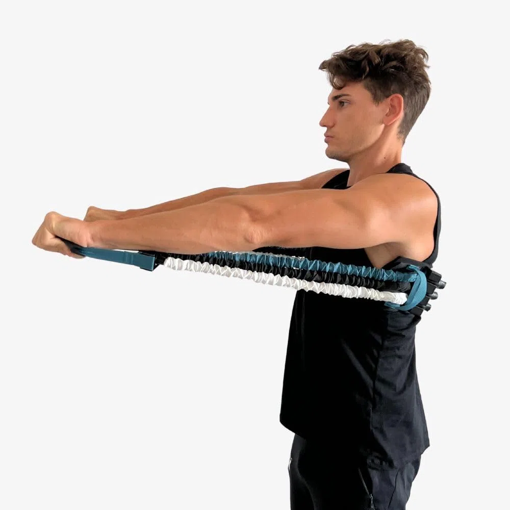 SmartWorkout - SMARTPRESS - Elastici Fitness per Schiena e Pettorali con Bande di Resistenza Regolabili fino a 80 kg