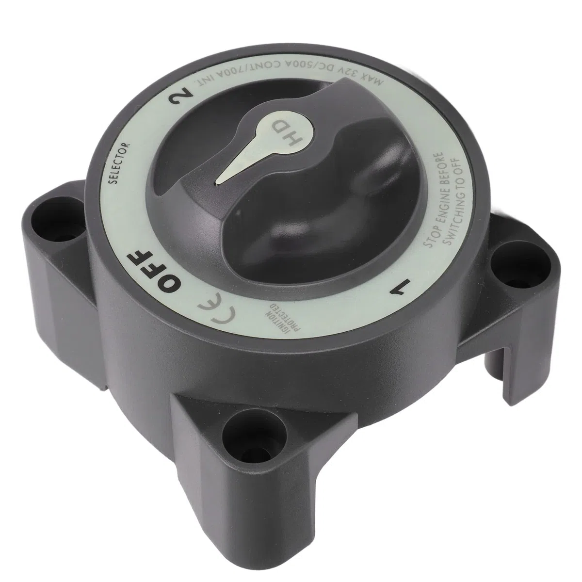 lyrlody 500A 3 POSIZIONE Interruttore Batteria a 3 Posizioni Switch Selector Interruttore a Vie Disconnect IP66 IP66 IPTROUR per le Barche a Benzina per Marino con Cavi AFD per Impieghi Pesanti